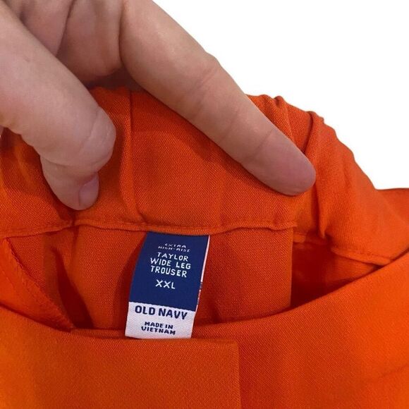 Old navy Taylor wide leg trouser XXL orange - Picture 3 of 4